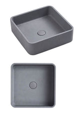AOSTA Concrete Basin In 390×390×120mm With Grey Mist, French Grey And White Sandstone