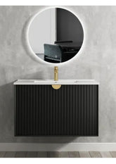 MARLO Matte Black Wall Hung Vanity In 900X460X550mm With Ceramic Top or Stone Top