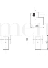 Meir SQUARE Quarter-Turn Wall Top Assemblies