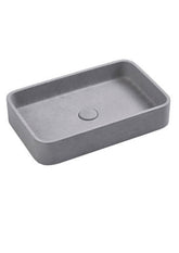 CUNEO Concrete Basin In 506×326×100mm With Grey Mist, French Grey And White Sandstone
