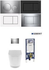 RENEE Wall Hung Pan And Geberit In-Wall Cistern And Buttons