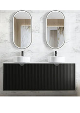 MARLO Matte Black Wall Hung Vanity In 1500X460X550mm With Ceramic Top or Stone Top