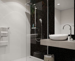 BLACK ZODIAC – Gloss Shower Wall 2400x1000x10mm BLACK ZODIAC – Gloss Shower Wall 2400x1000x10mm