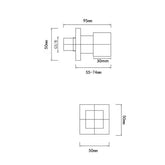 ZAVALLO Cubic Shower Wall Taps Chrome