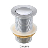 SUPERIA 32/40mm Solid Brass Basin Pop Up Waste with Or With Out Overflow In Chrome, Matte Black, Brushed Gold, Brushed Nickel & Gunmetal Grey