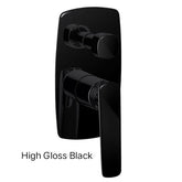 RELLINO Wall Mixer Diverter In Chrome, Matte Black, High Gloss Black, Brushed Gold, Brushed Nickel & Gunmetal Grey