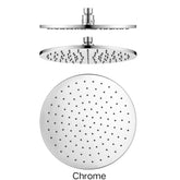 CENTRO 250mm Solid Brass Round Rainfall Shower Head In Chrome, Matte black, Brushed Gold, Brushed Nickel & Gunmetal