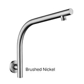 Centro Wall Mounted Shower Arm In Chrome, Matte Black, Brushed Gold, Brushed Nickel & Gunmetal Grey