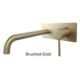 CENTRO Wall Mixer With Round Spout In Chrome, Matte Black, Brushed Gold, Brushed Nickel & Gun Metal Grey