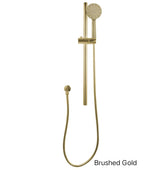 CENTRO Round Handheld Shower Rail Set In Chrome, Matte Black, Brushed Gold, Brushed Nickel & Gunmetal Grey