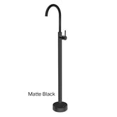 CENTRO Round Solid Brass Freestanding Mixer In Chrome, Matte Black, Brushed Gold, Brushed Nickel & Gunmetal Grey