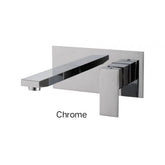 ZAVALLO Bathtub/Basin Wall Mixer With Spout In Chrome Or Matte Black