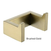 ZAVALLO Square Double Robe Hook In Chrome, Matte Black, Brushed Gold & Brushed Nickel