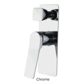 KUSHY Square Wall Mixer With Diverter In Chrome, Matte Black, Brushed Nickel & Brushed Gunmetal Grey