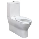 CELTA Care Back-to-Wall Toilet Suite, White Seat, Raised Buttons