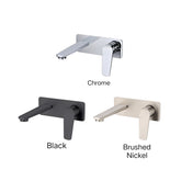 LESIOR Mixer and Spout Combo in Black , Chrome and Brushed Nickel