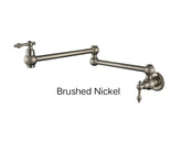 DEAUX Cold Water Kitchen Pot Filler In Chrome, Matte Black, Brushed Bronze Or Brushed Nickel