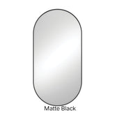 BABE Pill Framed Mirror 600 x 1200mm Or 450 x 900mm In Matte Black & Urban Brass