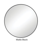 BABE Circle Framed Mirror 600mm Or 800mm In Matte Black & Urban Brass