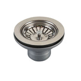 50 x 50mm Polished Stainless Steel Basket Waste & Long Thread