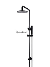 Meir ROUND Combination Shower Rail, 200mm Rose, Single Function Hand Shower In Chrome - Matte Black - Tiger Bronze - Champagne - Brushed Nickel