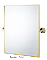 MAYER Pivot Rectangle Mirror In Chrome - Matte Black - Brushed Brass - Brushed Nickel