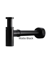 Meir ROUND Bottle Trap For 32mm Basin Waste And 40mm Outlet In Chrome - Matte Black - Tiger Bronze - Champagne - Brushed Nickel