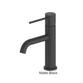 TEXTURA Basin Mixer In Brushed Brass - Brushed Stainless - Gunmetal - Matte Black