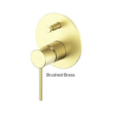 GISELE Shower or Bath Diverter Mixer In Chrome - Matte Black - Brushed Brass - Brushed Stainless - Brushed Copper - Gunmetal