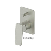 SWEPT Shower or Bath Diverter Mixer In Chrome - Matte Black - Brushed Nickel - Gunmetal