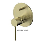 TEXTURA Shower or Bath Diverter Mixer In Matte Black - Brushed Brass - Brushed Stainless - Gunmetal