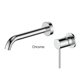 GISELE Wall Basin Mixer In Chrome - Matte Black - Brushed Brass - Brushed Nickel