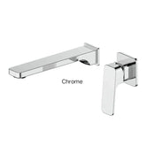 SWEPT Wall Basin Mixer In Chrome - Matte Black - Brushed Nickel - Gunmetal