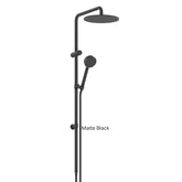 TEXTURA Twin Rail Shower In Matte Black - Brushed Brass - Brushed Stainless - Gunmeatal