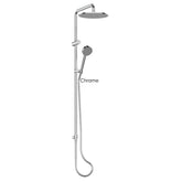 GISELE Twin Rail Shower In Chrome - Matte Black - Brushed Brass - Brushed Stainless - Gunmetal