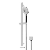 CORBAN Adjustable Rail Shower In Chrome - Matte Black - Brushed Nickel