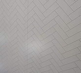 WHITE HERRINGBONE Tile Shower wall 2400x1000x10mm