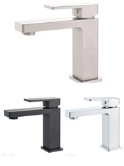 'PILLO' Basin Mixer in Black,Chrome and Brushed Nickle