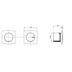 Phoenix TOI Wall Top Assemblies Extended 15mm In Chrome - Chrome/Matte Black - Matte Black - Matte Black/Rose Gold