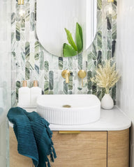 BONDI 750MM NATURAL OAK WALL HUNG CURVE VANITY