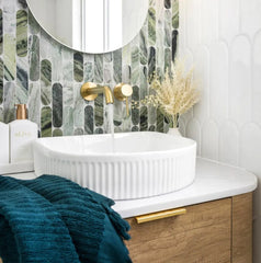 BONDI 750MM NATURAL OAK WALL HUNG CURVE VANITY
