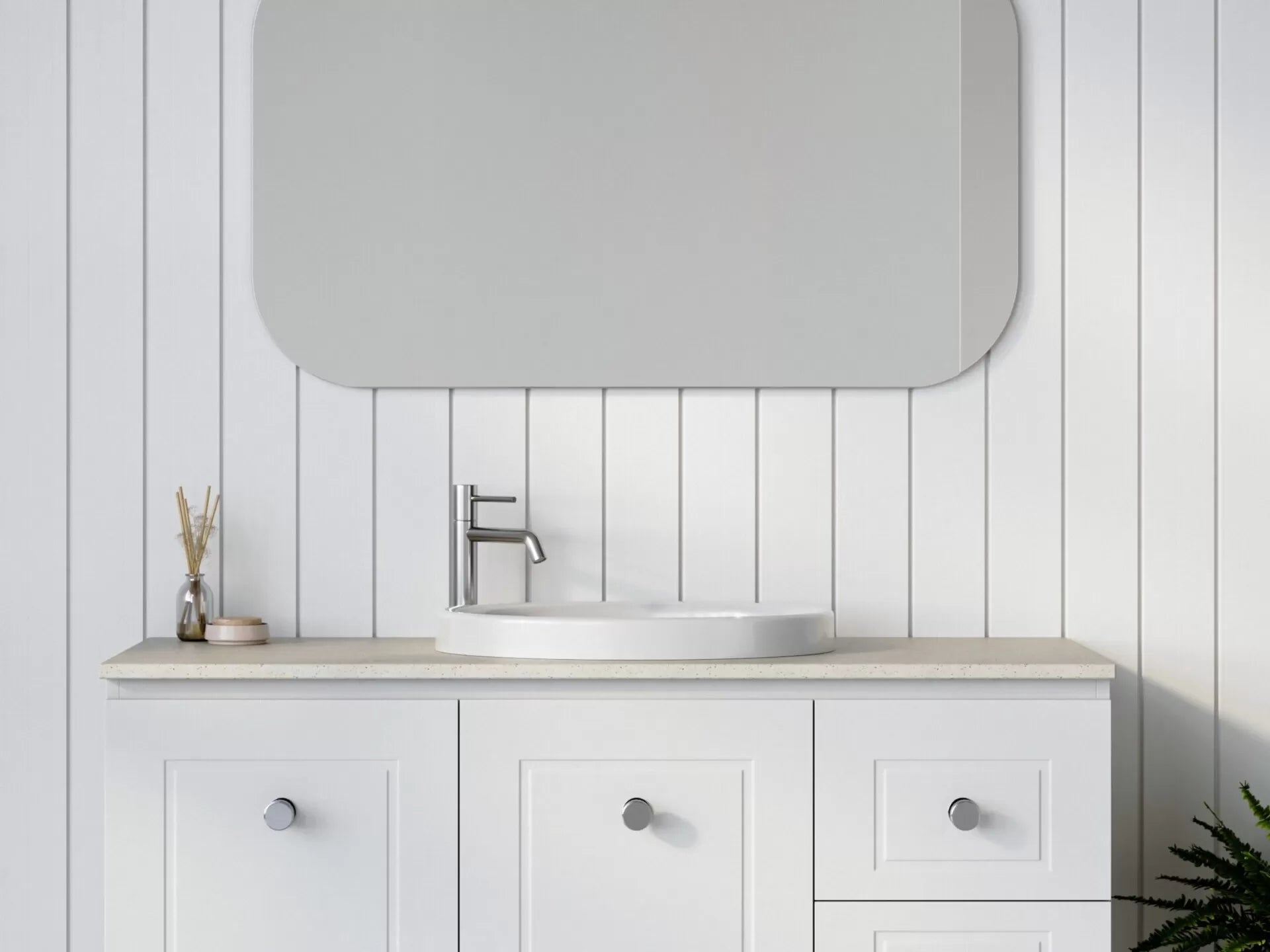 AVIA Basin in White gloss finish