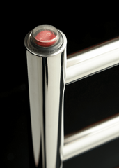 HOTRAIL STRAIGHT ROUND LADDER HEATED TOWEL RAIL WITH SWITCH W600xH800xD122mm