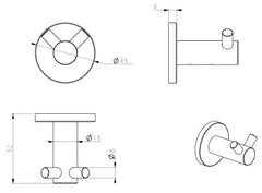 Mica Double Robe Hook