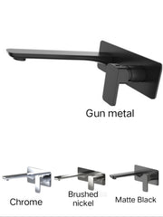 QUADRO PREMIUM Basin / Bath Mixer With Spout In Chrome, Matte Black, Brushed Nickel And Brushed Gun Metal
