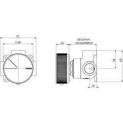 Phoenix AXIA Shower / Wall Mixer In Chrome - Matte Black - Brushed Nickel