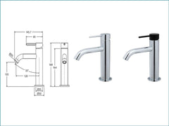Rio Basin Mixer-Chrome,Brushed Nickel,Gun Metal,Matte Black,Urban Brass