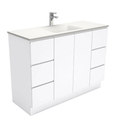 CUBA Phoenix Stone 1200 + Gloss White Fingerpull Wall-Hung/Floor Standing/On Legs
