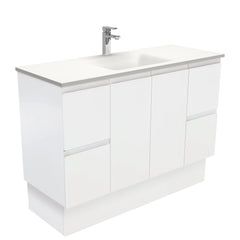 CUBA Phoenix Stone 1200 + Matte White Fingerpull Wall-Hung/Kickboard