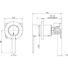 Phoenix LEXI MKII Shower / Wall Mixer In Chrome - Matte Black - Brushed Nickel